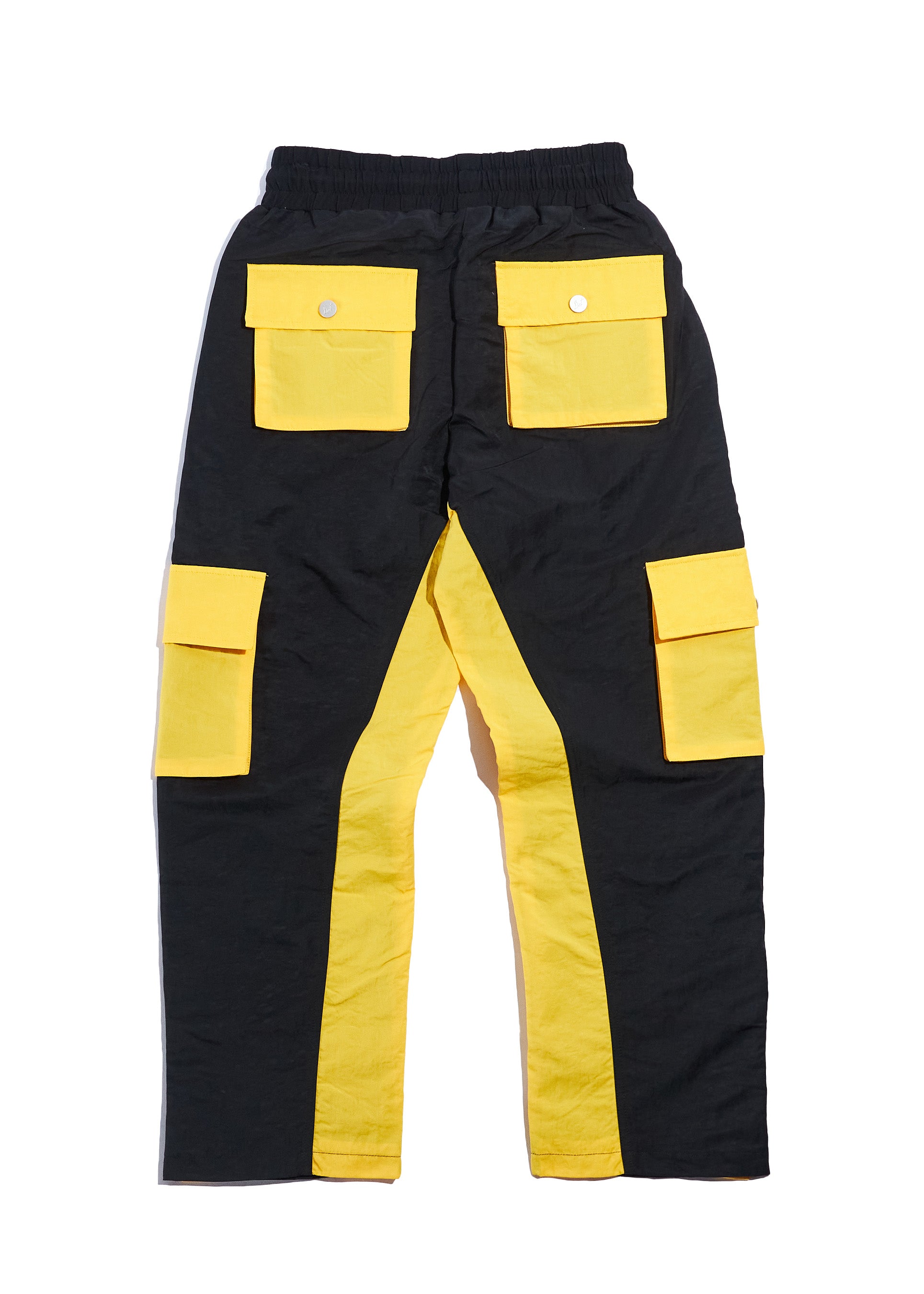 Nylon Cargo Pants - Black/Yellow