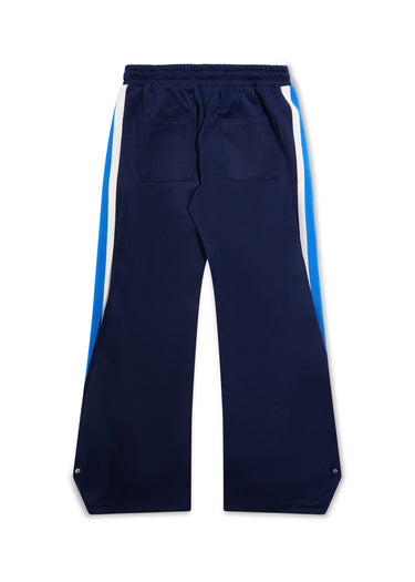 Striped Snap Pant - Navy/Blue