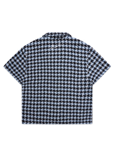 Tweed Button Up Shirt - Blue Multi