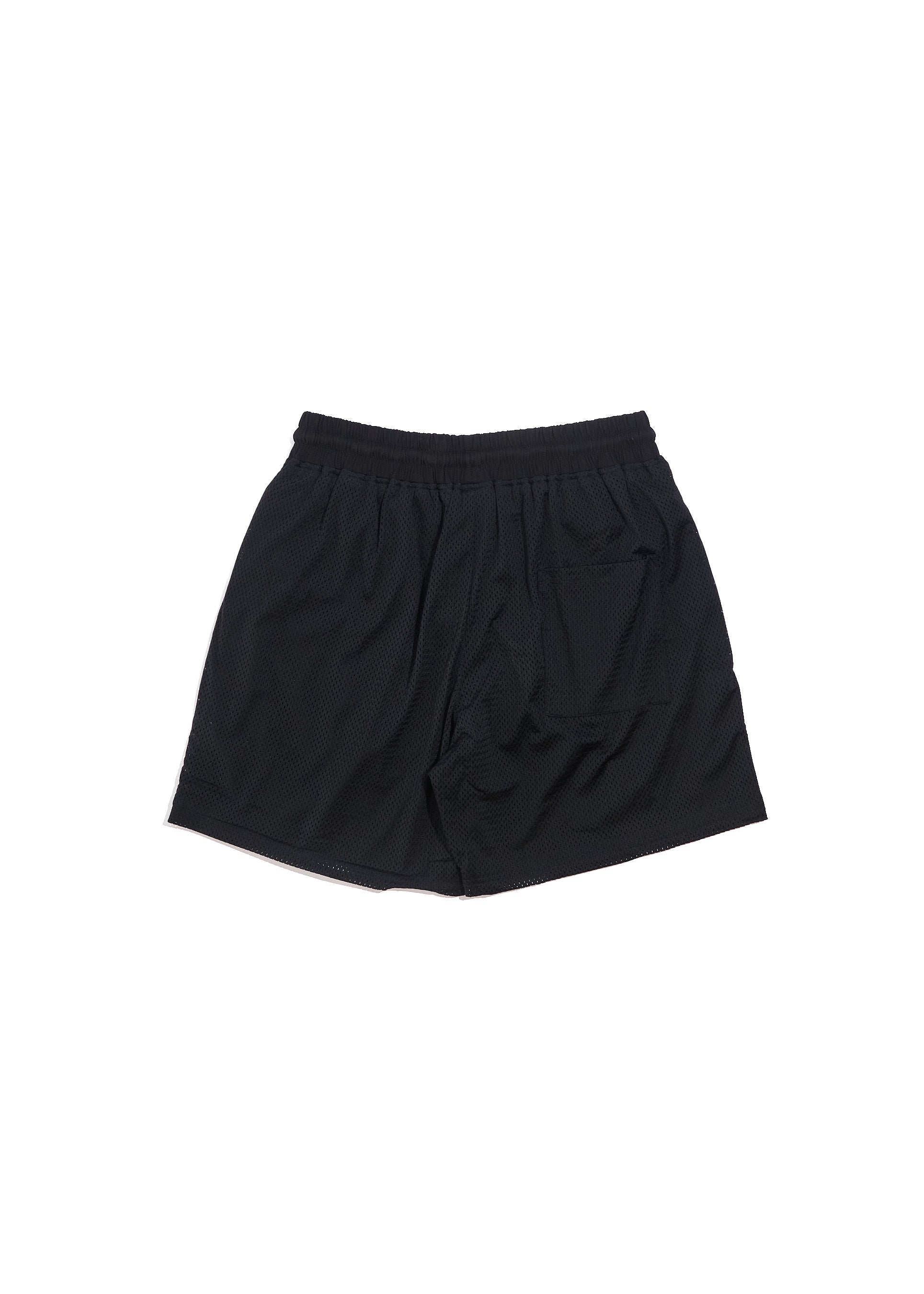 Split Mesh Short - Black