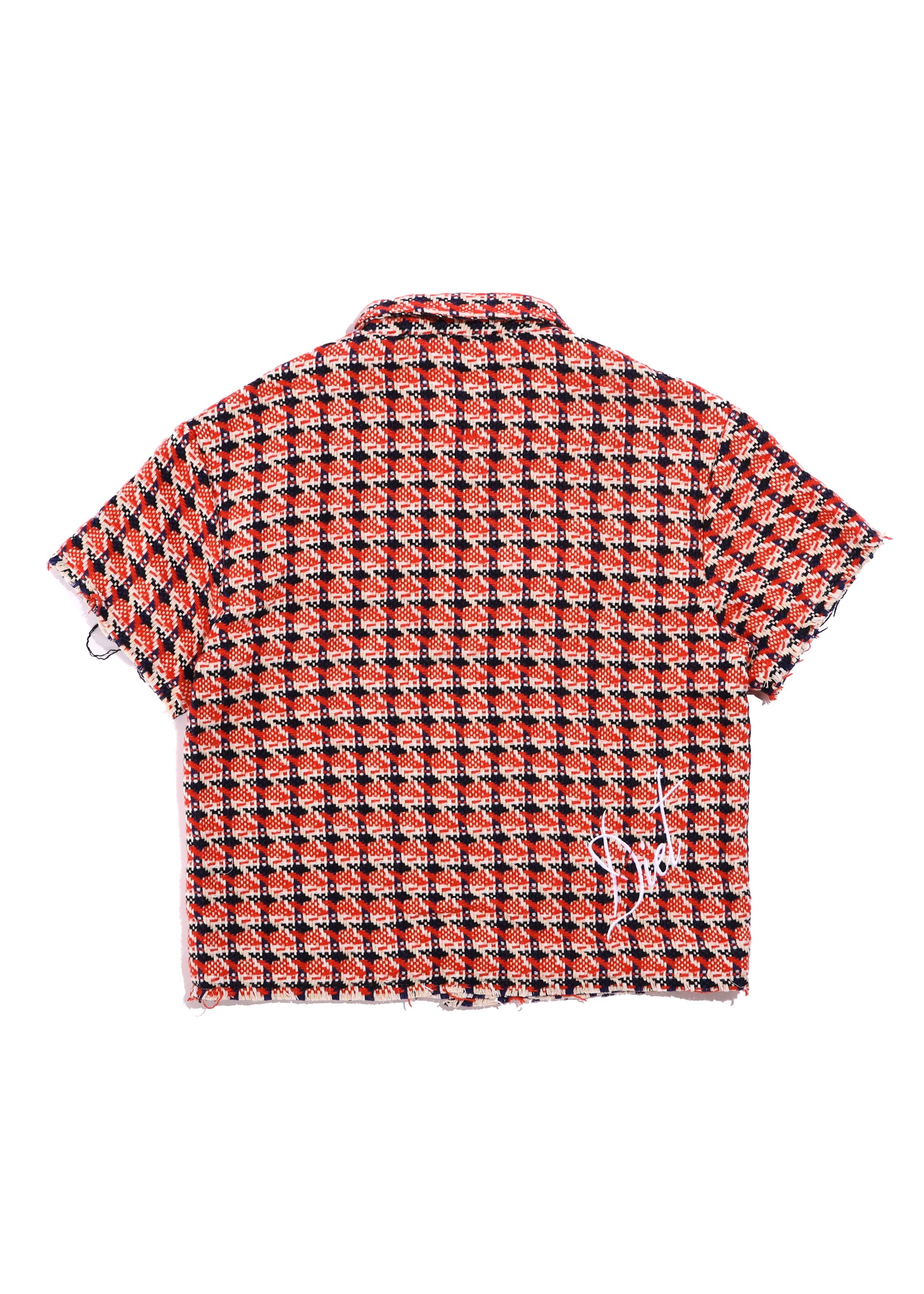 Tweed Button Up - Red