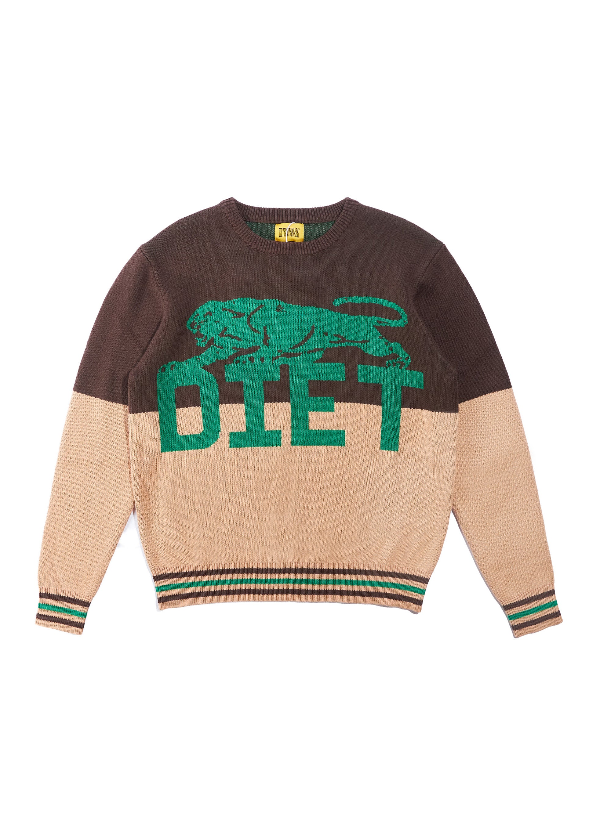 Panther Knit Sweater - Brown