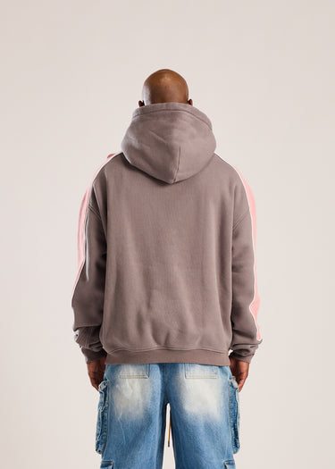 Panel Hoodie - Grey/Blush