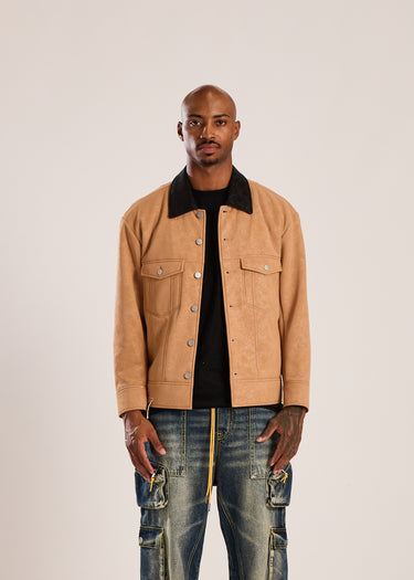 Vegan Suede CTT Jacket - Tan