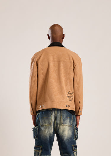 Vegan Suede CTT Jacket - Tan