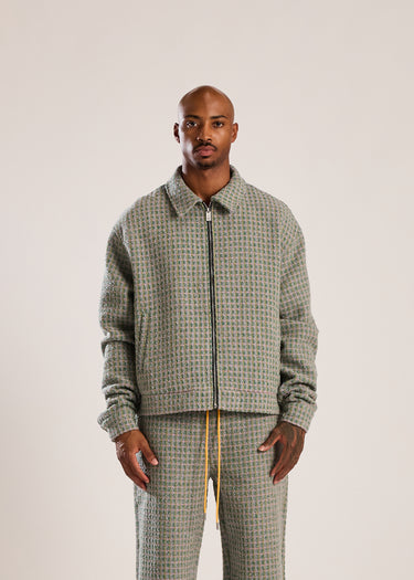 Tweed Jacket - Green/Pink