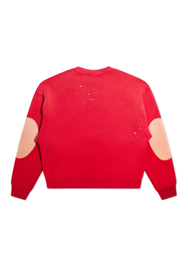 Beaded Cowboy Crewneck  -  Red