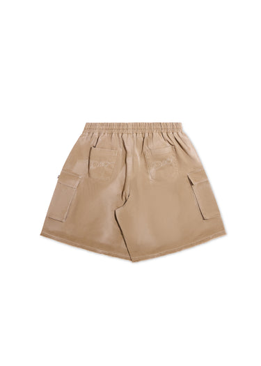 Canvas Cargo Shorts - Khaki
