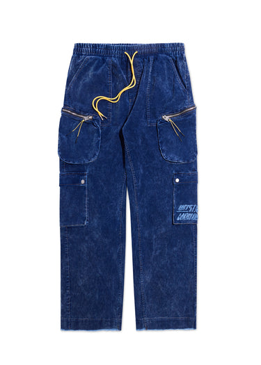 DSM Corduroy Cargo Pants - Washed Indigo