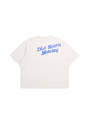 Chainlink Pocket Tee - Antique White/Blue