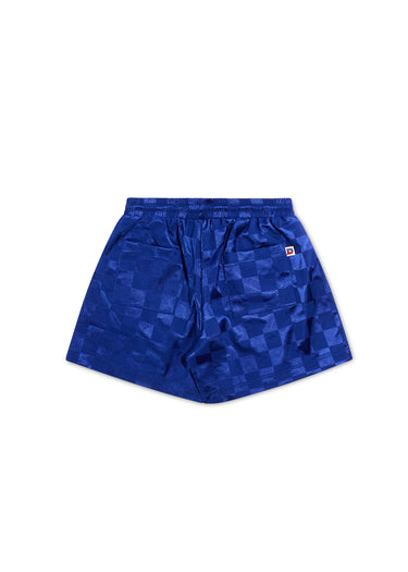 Checkered Nylon Shorts - Blue