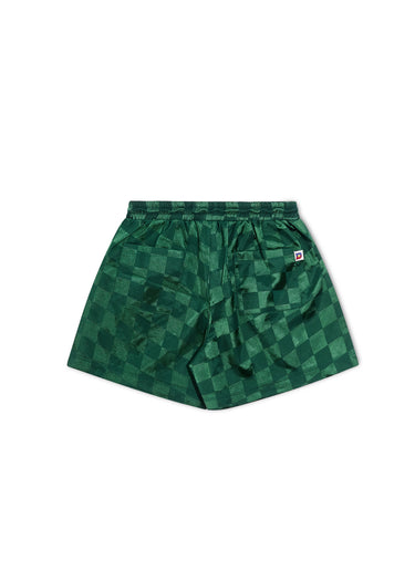 Checkered Nylon Shorts - Green