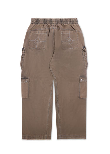 Contrast Cargo Pants - Military Olive