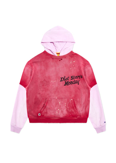 DSM Double Layer Hoodie - Washed Red/Pink