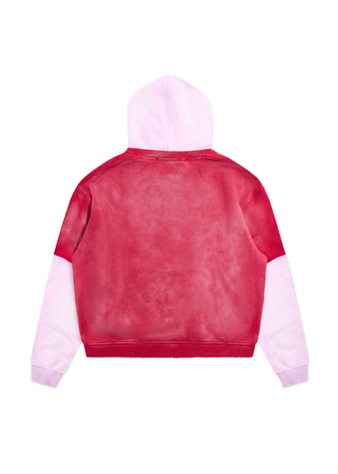 DSM Double Layer Hoodie - Washed Red/Pink