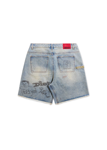 Doodle Denim Short - Indigo Stain