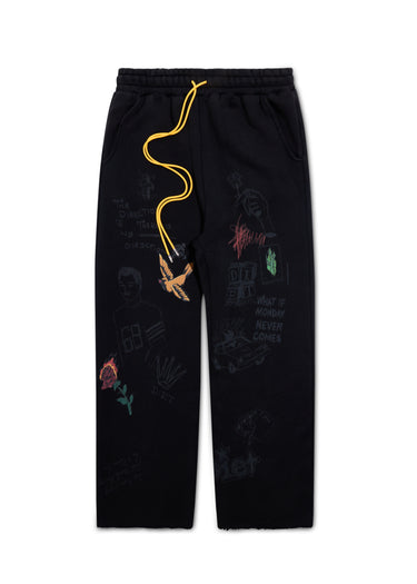Doodle Sweatpant - Black
