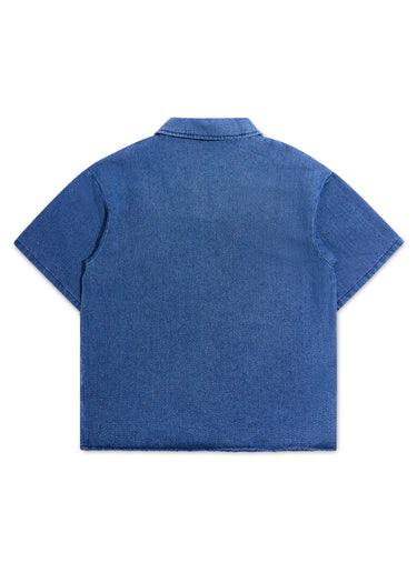 Dropoff Button Up Shirt - Indigo/Red
