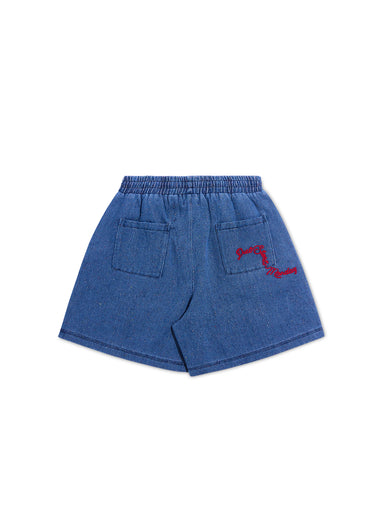 Dropoff Shorts - Indigo/Red
