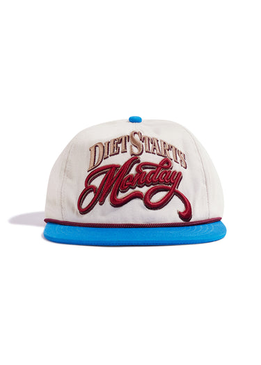 Spellout Hat - White/Blue