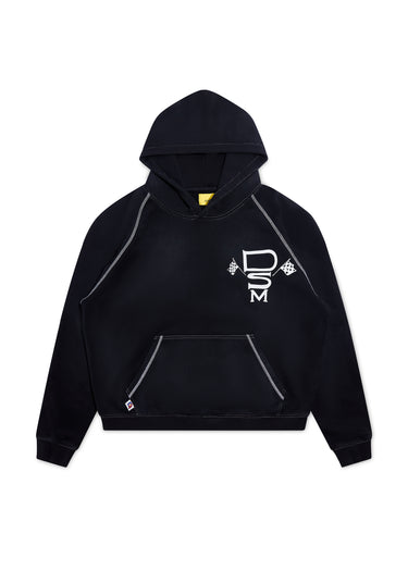 Contrast Stitch Hoodie - Vintage Black
