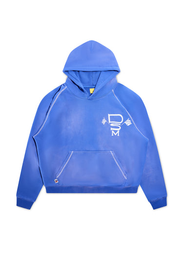 Contrast Stitch Hoodie - Washed Blue