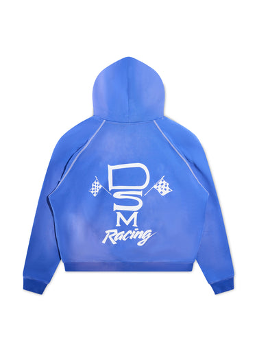 Contrast Stitch Hoodie - Washed Blue