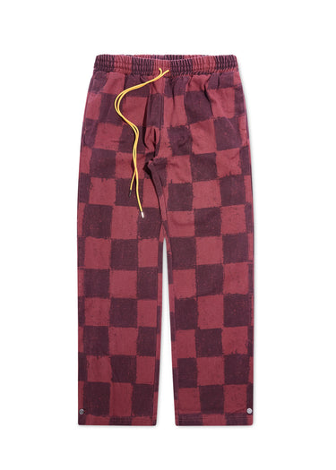 Hopkins Pant - Checkered Maroon