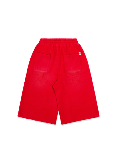 Inside-Out Fleece Sweatshorts - Red