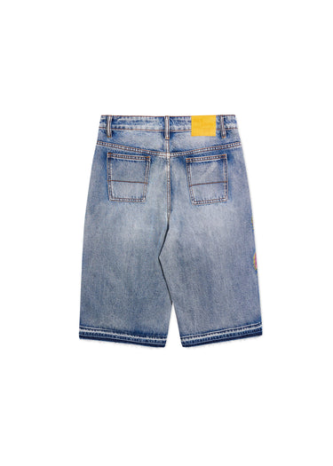 Snake Denim Shorts - Washed Indigo