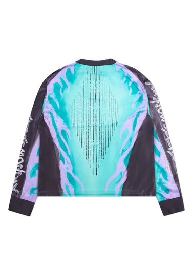 MX Flame Jersey - Teal/Purple