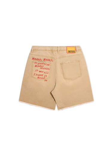 Monday, Monday Canvas Shorts - Tan