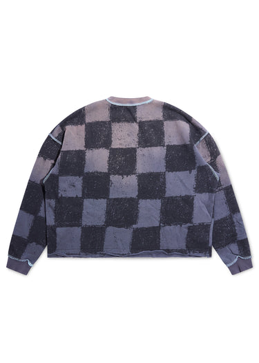 SL&D Crewneck Sweatshirt - Checkered Grey