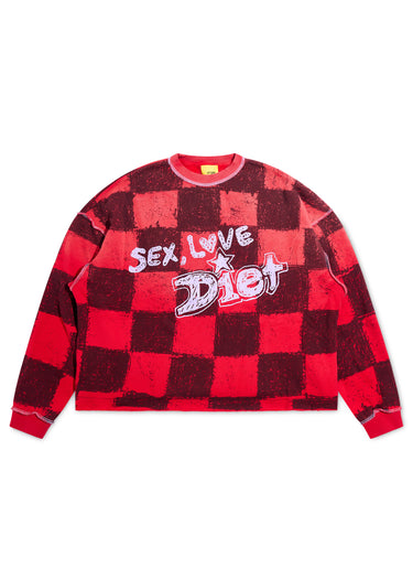 SL&D Crewneck Sweatshirt - Checkered Red