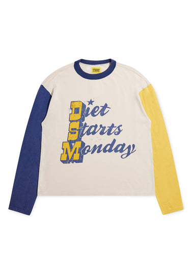 Star Long Sleeve - Antique White/Blue/Yellow
