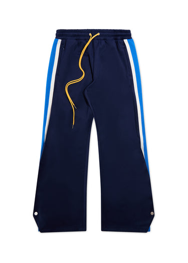 Striped Snap Pant - Navy/Blue