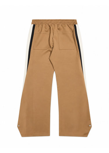 Striped Snap Pants - Tan
