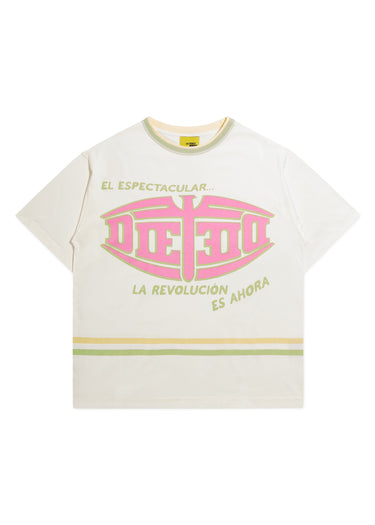 El Espectacular Binded Collar Tee - Marshmallow