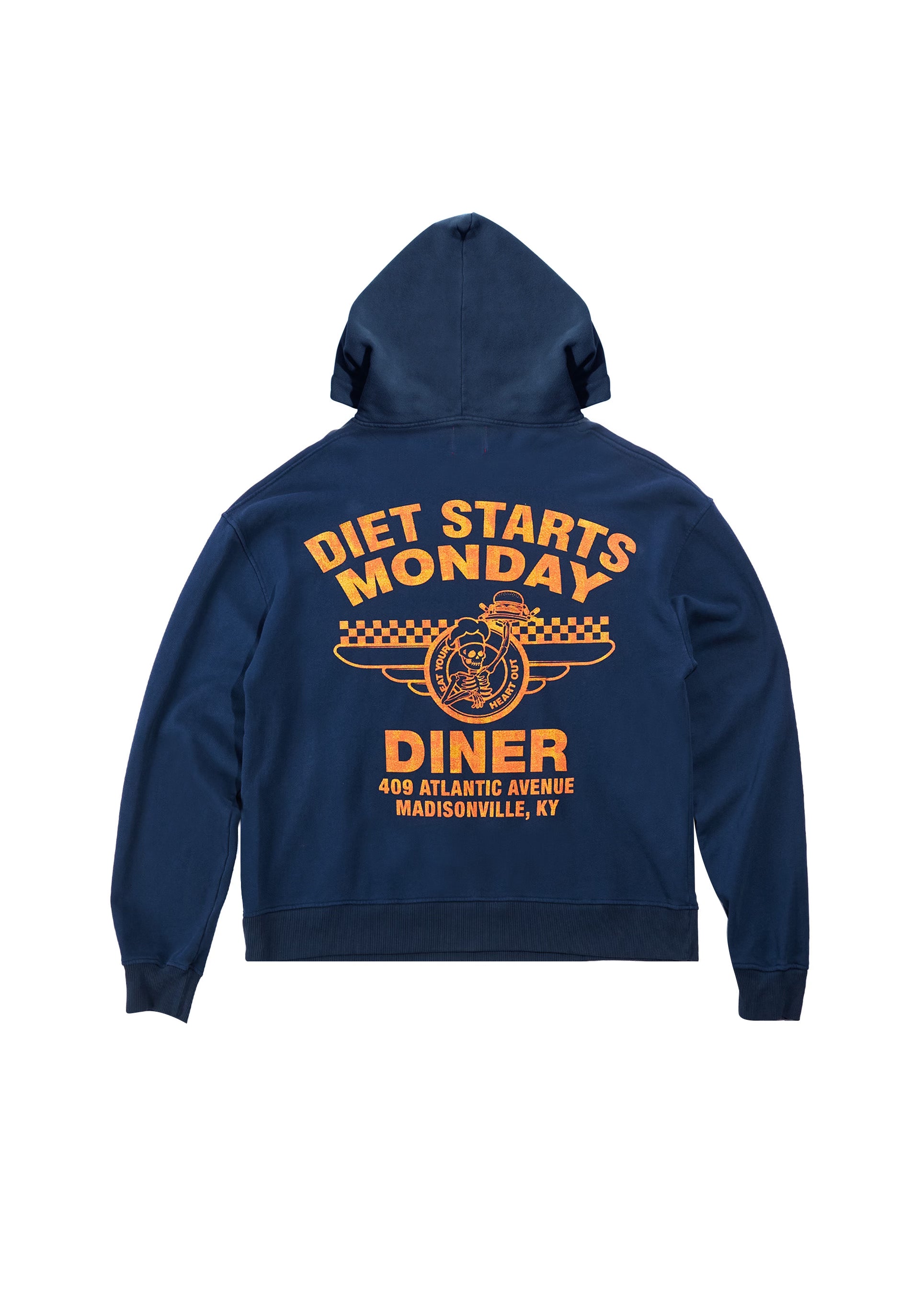 Women's Hoodie Dress - Diet Starts Tuesday (Black Logo)