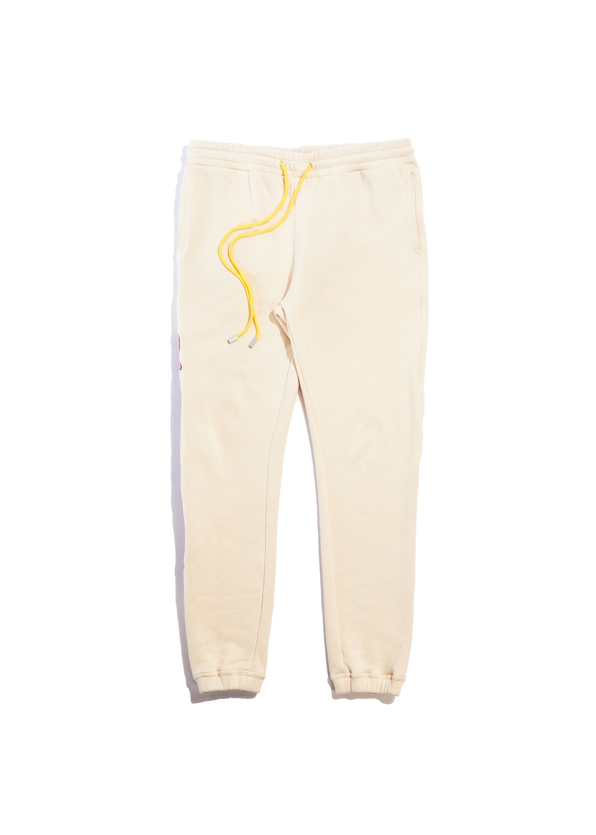 Spell Out Sweatpants - Cream